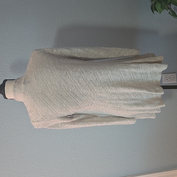 EILEEN FISHER Open Front Cardigan Cotton Linen Blend Cream Sz Petite Lrg - Picture 8 of 12